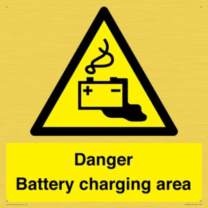 Danger Battery charging area